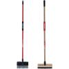 imageCRAFTSMAN CMXMKIT0130 4Piece Outdoor Tool Set with DGrip Poly Scoop Shovel Rake Squeegee Push Broom ampamp 6 Cubic Ft Wheelbarrow Red2Piece Wash Brush Pack