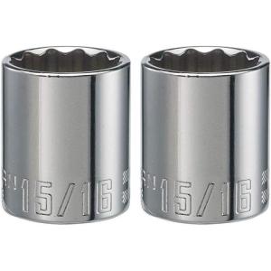 imageCRAFTSMAN Shallow Socket SAE 12Inch Drive 916Inch 12Point CMMT475031516 Pack of 2