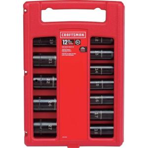 imageCRAFTSMAN Socket Extension SetSocket Adapter Set 8Piece Impact Rated CMMT1535812 PC 12 MM