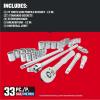 imageCRAFTSMAN Mechanics Tool Set 33 Piece 12 Inch Drive SAEMetric CMMT12122NEW 33 Piece Set