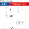 imageCRAFTSMAN Mechanics Tool Set SAEMetric 38Inch Drive 32Piece CMMT1201332 Piece Set