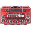 imageCRAFTSMAN Socket Set with right Angle Bit Driver SAEMetric 14quot Drive 35Piece CMMT12005Socket Set New Package