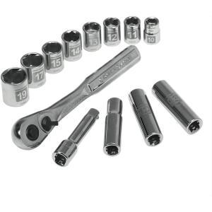 imageCRAFTSMAN 934866 13 pc SAE 13 pc Alloy Steel 38 in Drive Socket and Wrench Set