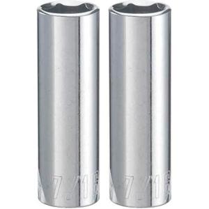 imageCRAFTSMAN Deep Socket SAE 14Inch Drive 1132Inch 6Point CMMT43576716 Inch Pack of 2