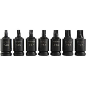 imageCRAFTSMAN Torx Bit Socket Set 12quot Drive 7Piece CMMT50839