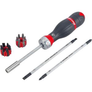 imageCRAFTSMAN VSERIES Ratcheting Screwdriver Set with Assorted MultiBits 18 Piece CMHT68143V3in1 Ratcheting Screwdriver Set
