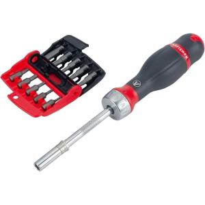 imageCRAFTSMAN VSERIES Ratcheting Screwdriver Set with Assorted MultiBits 18 Piece CMHT68143VRatcheting Screwdriver Set