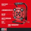 imageCRAFTSMAN Retractable Extension Cord Reel 50 Ft With 4 Outlets ampamp Heavy Duty 14AWG SJTW Cable50 ft