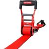 imageCRAFTSMAN CMXAZBS10000J BlackRed 2quot x 27 Ratchet Tie Down Strap with Double J Hook  HeavyweightIndustrial Duty 10000 lb Break StrengthDouble J Hook