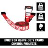 imageCRAFTSMAN CMXAZBS10000J BlackRed 2quot x 27 Ratchet Tie Down Strap with Double J Hook  HeavyweightIndustrial Duty 10000 lb Break StrengthFlat Hook