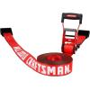 imageCRAFTSMAN CMXAZBS10000J BlackRed 2quot x 27 Ratchet Tie Down Strap with Double J Hook  HeavyweightIndustrial Duty 10000 lb Break StrengthFlat Hook