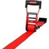imageCRAFTSMAN CMXAZBS10000J BlackRed 2quot x 27 Ratchet Tie Down Strap with Double J Hook  HeavyweightIndustrial Duty 10000 lb Break StrengthFlat Hook