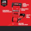imageCRAFTSMAN CMXAZBS10000J BlackRed 2quot x 27 Ratchet Tie Down Strap with Double J Hook  HeavyweightIndustrial Duty 10000 lb Break StrengthFlat Hook