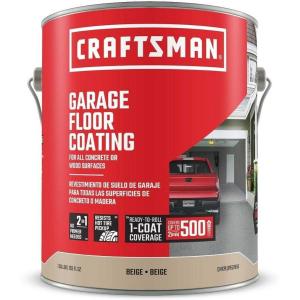 imageGarage Floor Paint And Coating Interior and Exterior Concrete and Cement Paint Satin Finish 1 Gallon 4LBeige