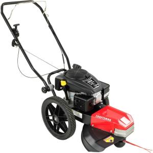 imageCraftsman CMXGCAQ108493  108493  Walk Behind High Wheel String Trimmer  22 Inch Cutting Width  Includes Cutting Line and Heat Treated Cutting Blades