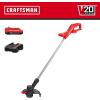 imageCRAFTSMAN V20 Cordless 10 in WEEDWACKER String Trimmer and Edger Kit with 20 Ah Battery and Charger CMCST915D1