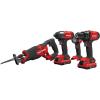 imageCRAFTSMAN V20 Cordless 4Tool Power Tool Combo Kit with 2 Batteries and Charger CMCK400D2