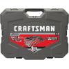 imageCRAFTSMAN OVERDRIVE 154Piece Gunmetal Chrome Mechanics Tool Set Standard SAEMetric Socket Set with Hard Case CMMT99154L