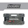 imageCRAFTSMAN OVERDRIVE 64Piece Gunmetal Chrome Mechanics Tool Set Standard SAEMetric Socket Set with Hard Case CMMT99064
