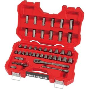 imageCraftsman Mechanics Tool Set 14quot ampamp 38quot Drive SAEMetric 81 Piece CMMT82335L51 Piece Set