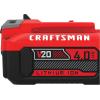 imageCRAFTSMAN 20V Power Tool Battery 2Pack Lithiumion with Charger CMCB2042CK2 Batteries  Charger