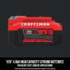 imageCRAFTSMAN 20V Power Tool Battery 2Pack Lithiumion with Charger CMCB2042CKSingle Battery