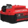 imageCRAFTSMAN 20V Power Tool Battery 2Pack Lithiumion with Charger CMCB2042CKSingle Battery