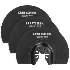 imageCRAFTSMAN BiMetal Oscillating Tool Blade for Wood and Metal Semicircle 3 Pack CMAO11333 Pack