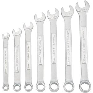 imageCRAFTSMAN SAE Wrench Set 7Piece Includes Tool Pouch CMMT21085MM Wrench Set