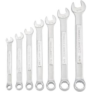 imageCRAFTSMAN SAE Wrench Set 7Piece Includes Tool Pouch CMMT21085SAE Wrench Set