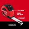 imageCRAFTSMAN 25Ft Tape Measure with Fraction Markings Retractable SelfLocking Blade CMHT3722525Foot