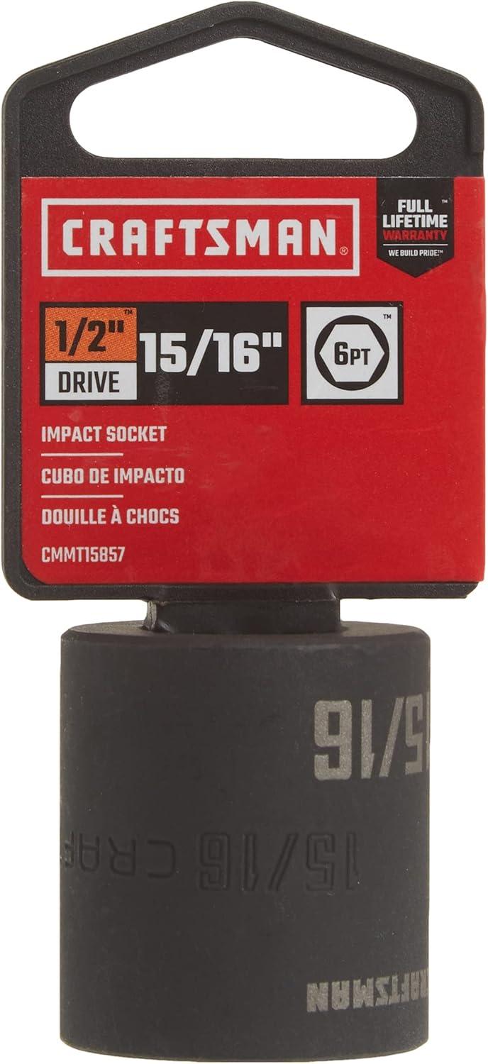 imageCRAFTSMAN Shallow Impact Socket SAE 12Inch Drive 1316Inch CMMT158551516