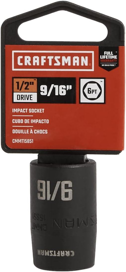 imageCRAFTSMAN Shallow Impact Socket SAE 12Inch Drive 1316Inch CMMT15855916 Inch Pack of 6