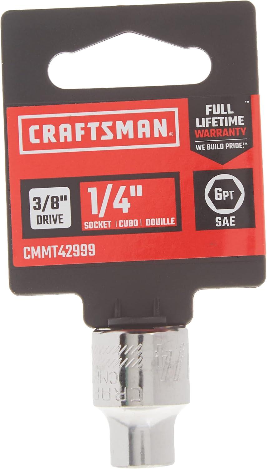 imageCRAFTSMAN Shallow Socket SAE 38Inch Drive 14Inch 6Point CMMT4299914 in Pack of 4