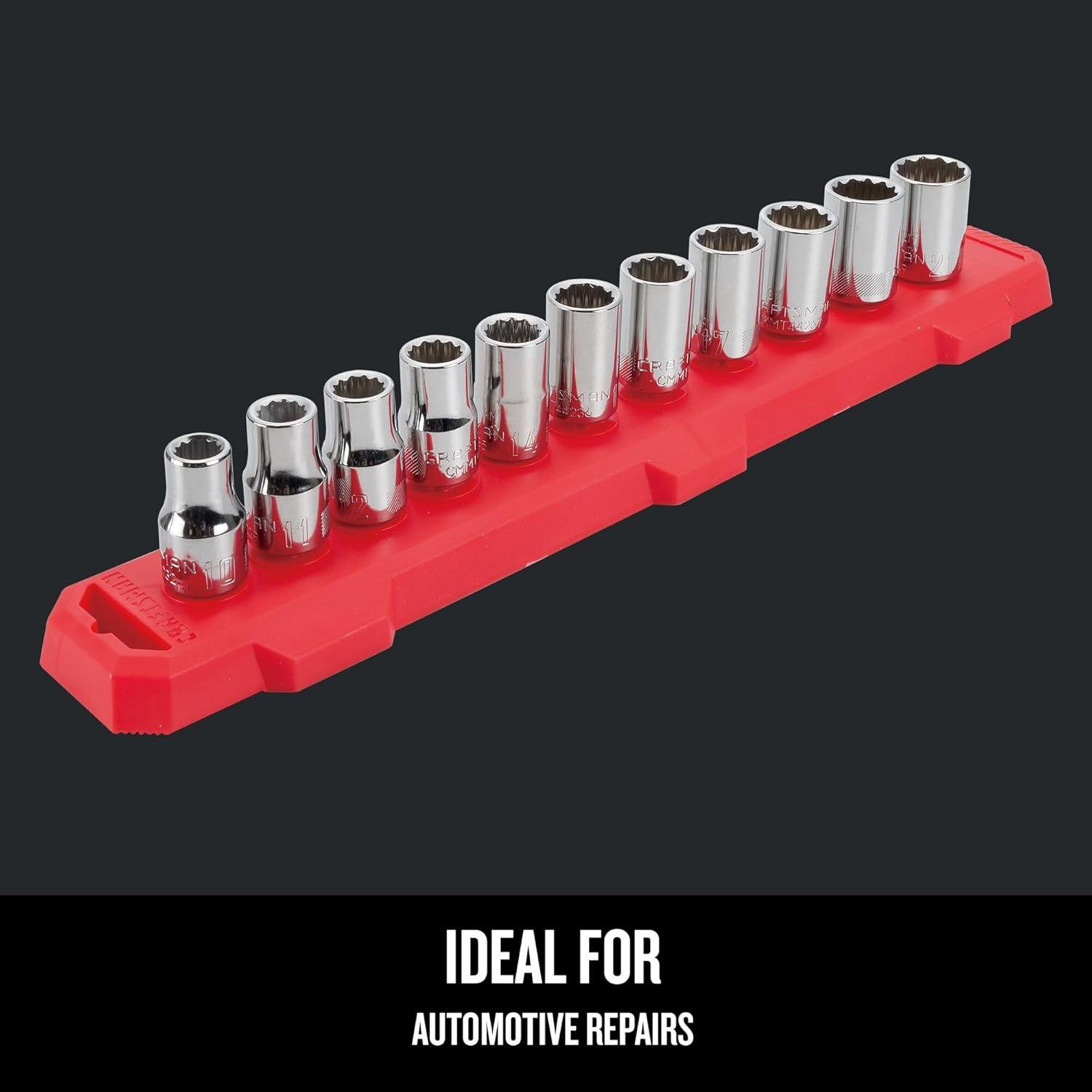 imageCRAFTSMAN Socket Set SAE 12quot Drive 12 Pt 11Piece CMMT12046Metric
