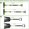 imageSEAAES 4 in 1 Ice Scraper and Snow Brush with Squeegee Extendable Snow Shovel with Foam Grip for Car Windshield Window SUV Truck