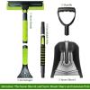 imageSEAAES 4 in 1 Ice Scraper and Snow Brush with Squeegee Extendable Snow Shovel with Foam Grip for Car Windshield Window SUV Truck