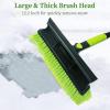 imageSEAAES 4 in 1 Ice Scraper and Snow Brush with Squeegee Extendable Snow Shovel with Foam Grip for Car Windshield Window SUV Truck