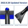imageSEAAES 51 Inch Ice Scraper and Snow Brush with Squeegee Extendable Snow Ice Removal with Foam Grip for Windshield SUV Truck Vehicle WindowBlue