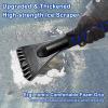 imageSEAAES 51 Inch Ice Scraper and Snow Brush with Squeegee Extendable Snow Ice Removal with Foam Grip for Windshield SUV Truck Vehicle WindowBlue