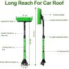 imageSEAAES 51 Inch Ice Scraper and Snow Brush with Squeegee Extendable Snow Ice Removal with Foam Grip for Windshield SUV Truck Vehicle WindowGreen