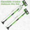 imageSEAAES 51 Inch Ice Scraper and Snow Brush with Squeegee Extendable Snow Ice Removal with Foam Grip for Windshield SUV Truck Vehicle WindowGreen