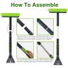 imageSEAAES 51 Inch Ice Scraper and Snow Brush with Squeegee Extendable Snow Ice Removal with Foam Grip for Windshield SUV Truck Vehicle WindowGreen