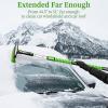imageSEAAES 51 Inch Ice Scraper and Snow Brush with Squeegee Extendable Snow Ice Removal with Foam Grip for Windshield SUV Truck Vehicle WindowGreen