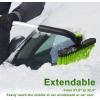 imageSEAAES 51 Inch Ice Scraper and Snow Brush with Squeegee Extendable Snow Ice Removal with Foam Grip for Windshield SUV Truck Vehicle WindowGreen