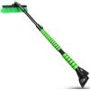 imageSEAAES 51 Inch Ice Scraper and Snow Brush with Squeegee Extendable Snow Ice Removal with Foam Grip for Windshield SUV Truck Vehicle WindowGreen