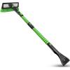 imageSEAAES 51 Inch Ice Scraper and Snow Brush with Squeegee Extendable Snow Ice Removal with Foam Grip for Windshield SUV Truck Vehicle WindowGreen