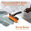 imageSEAAES 51 Inch Ice Scraper and Snow Brush with Squeegee Extendable Snow Ice Removal with Foam Grip for Windshield SUV Truck Vehicle WindowOrange