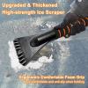 imageSEAAES 51 Inch Ice Scraper and Snow Brush with Squeegee Extendable Snow Ice Removal with Foam Grip for Windshield SUV Truck Vehicle WindowOrange