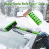 imageSEAAES 51 Inch Snow Broom and Ice Scraper for Windshield Extendable Snow Brush with Foam Grip Snow Ice Removal for SUV Truck Window